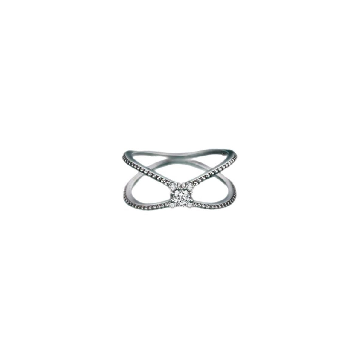 Sparkling X Crossover Ring