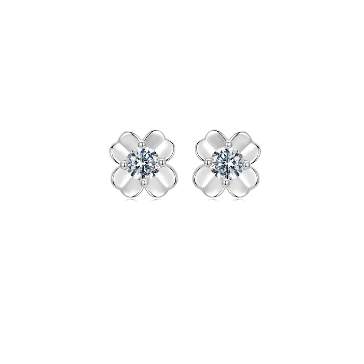Sparkling Floral Crystal Stud Earrings