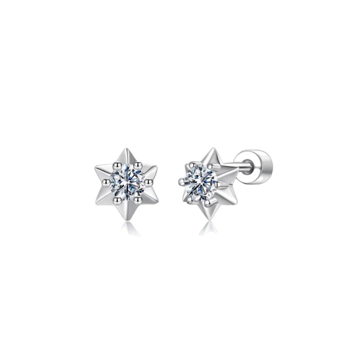 Sparkling Starburst Crystal Stud Earrings