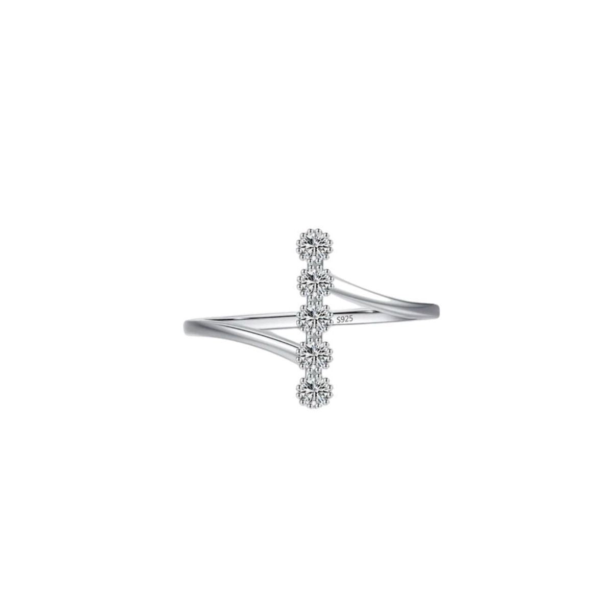 Modern Five‑Stone Bypass Ring