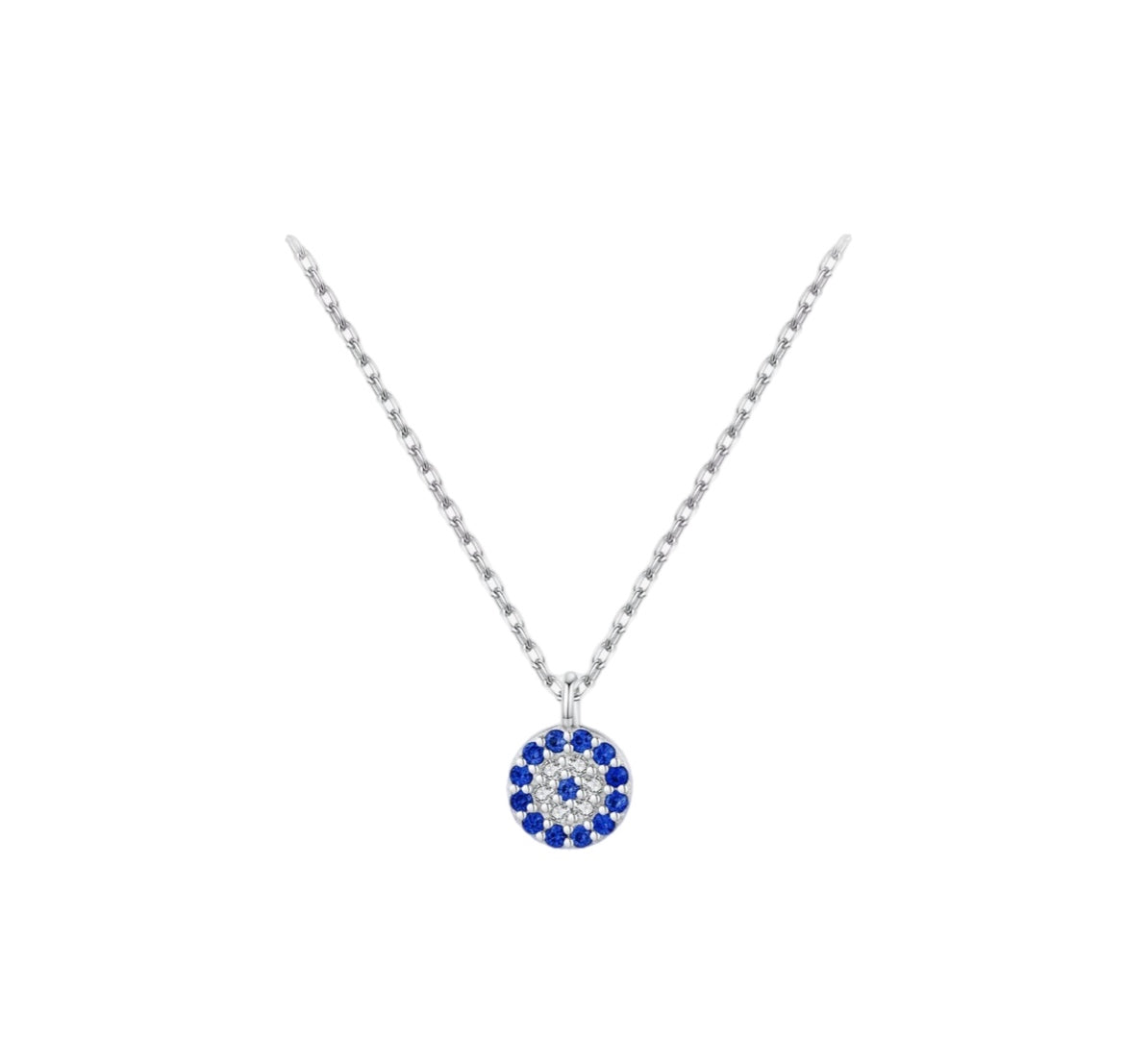 Blue Eye Halo Necklace