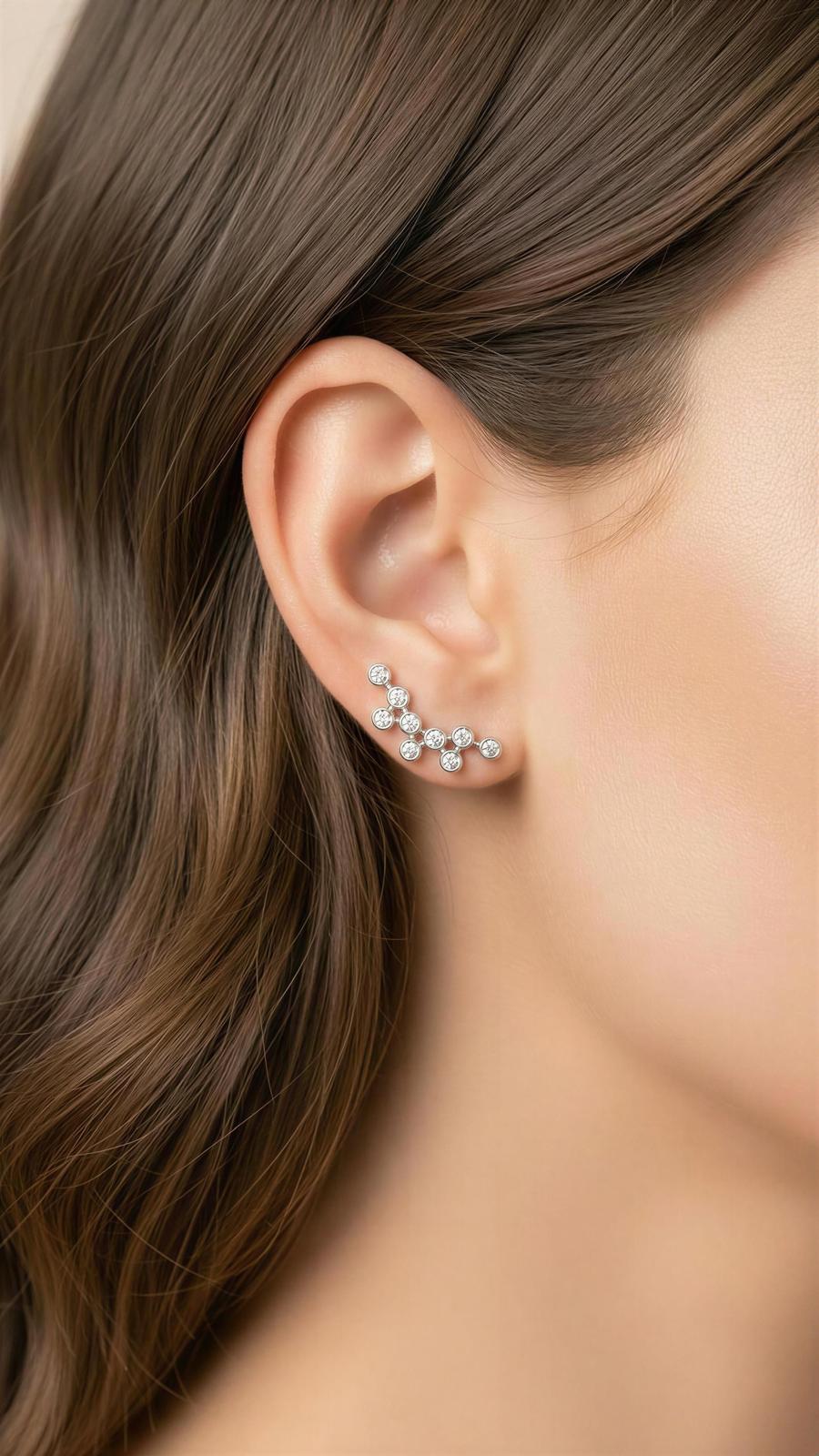 Constellation Crystal Ear Climber Earrings