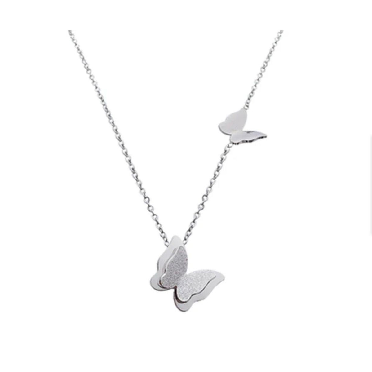 Pavé Butterfly Mismatch Chain Necklace