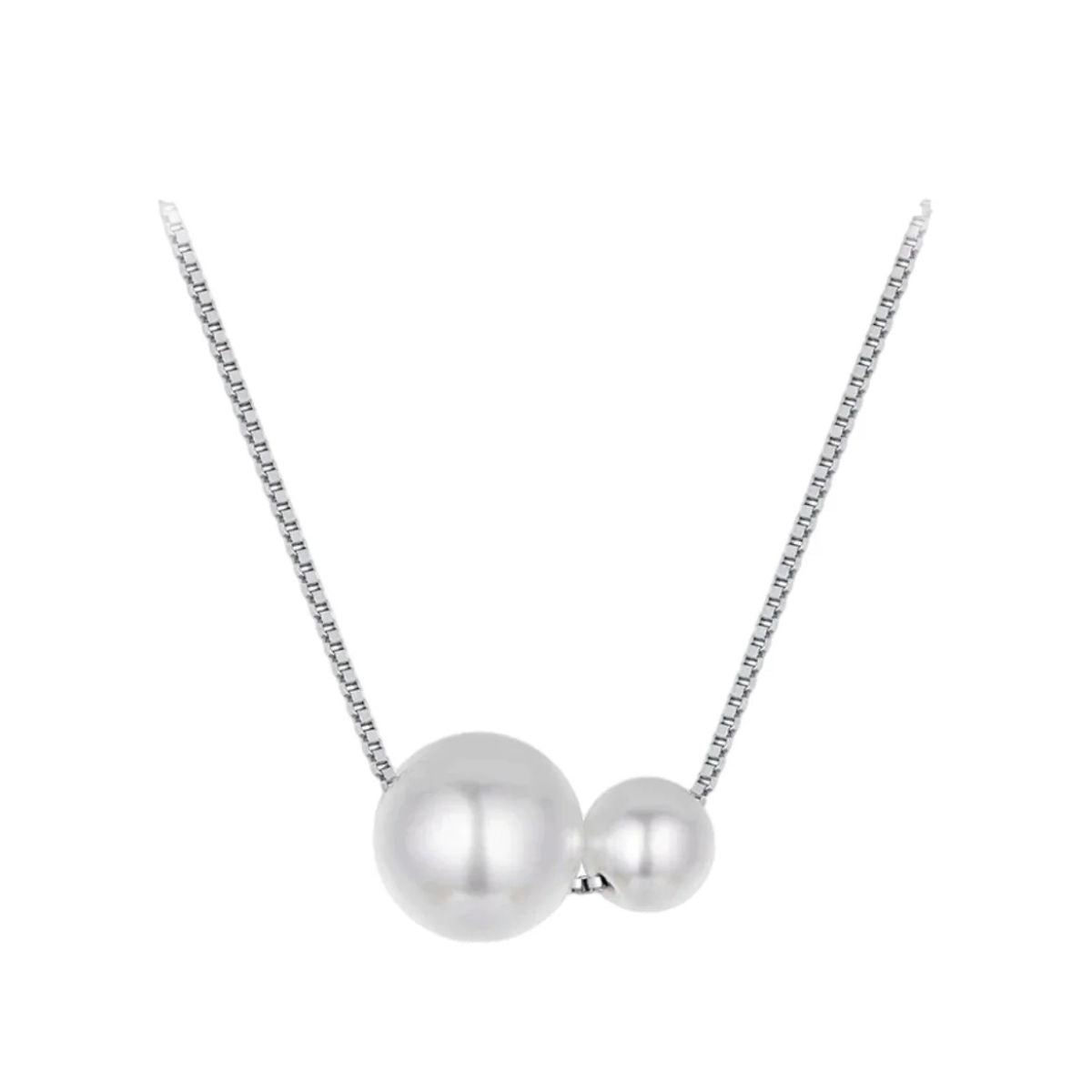 Double Pearl Duo Necklace