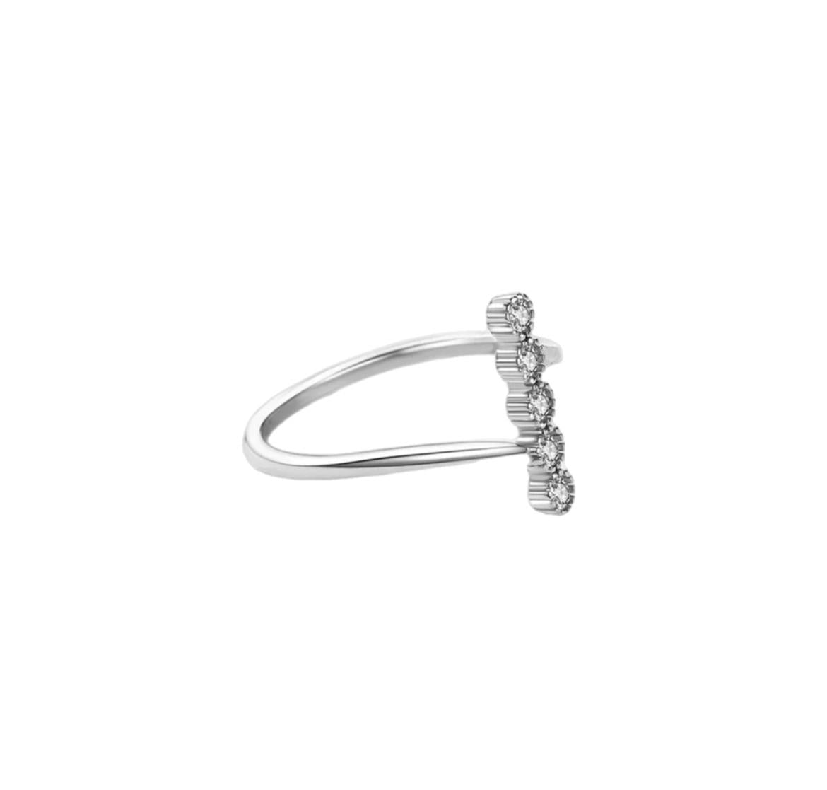 Modern Five‑Stone Bypass Ring