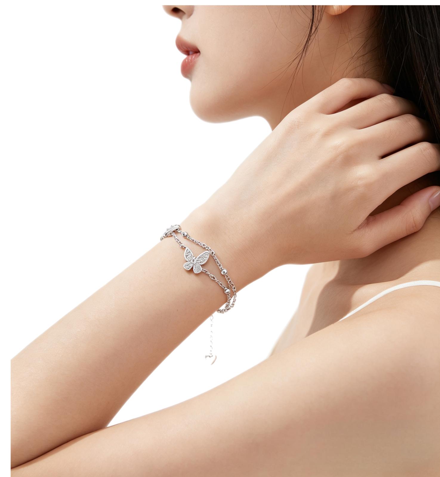 Layered Butterfly Glow Bracelet