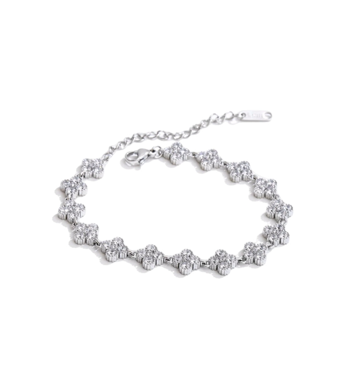 Floral Sparkle Tennis Bracelet
