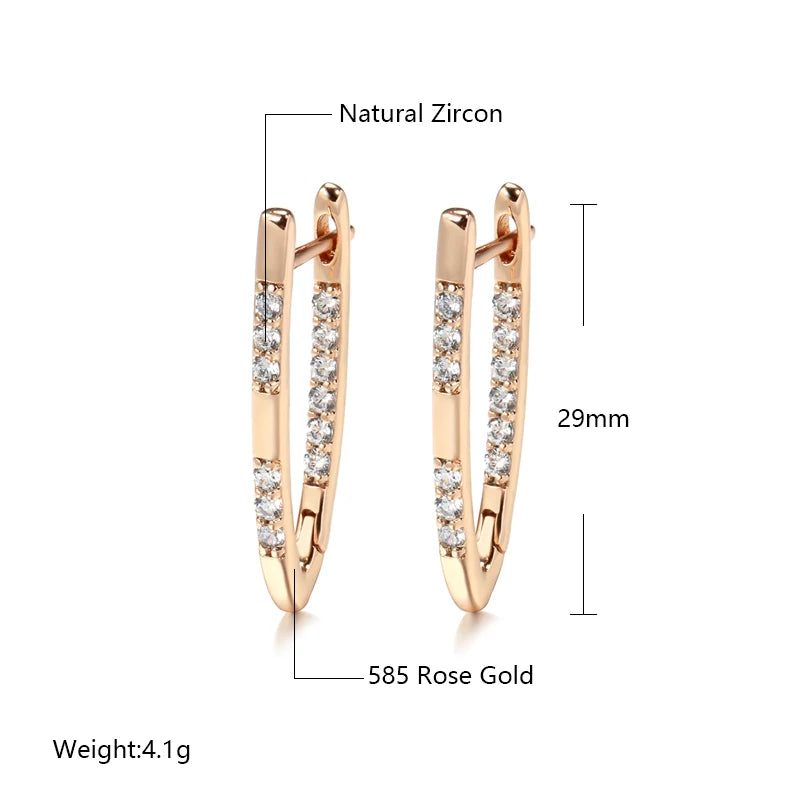 Rose Gold Color Earrings