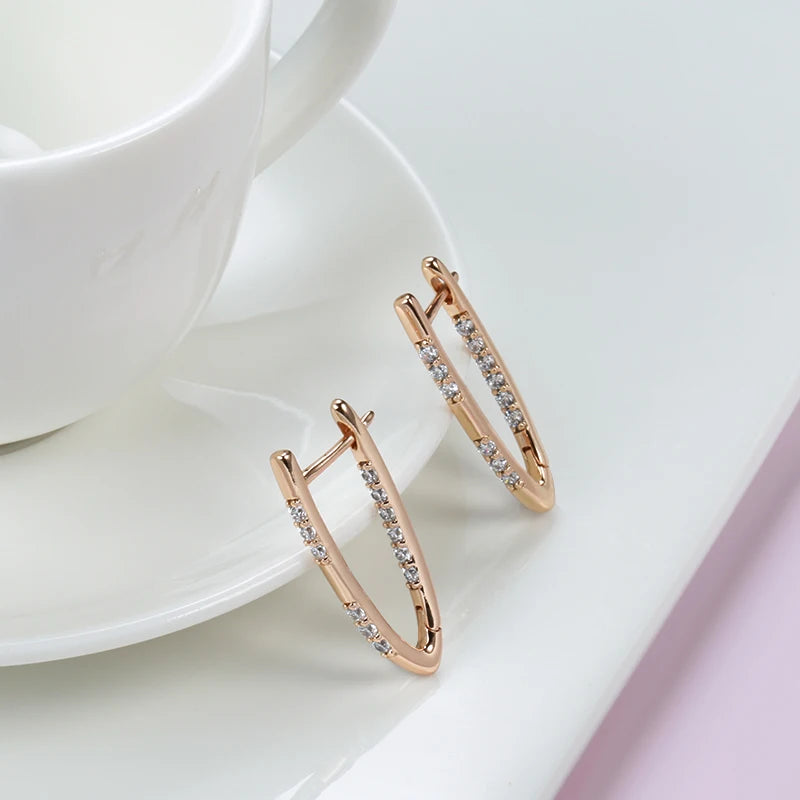 Rose Gold Color Earrings