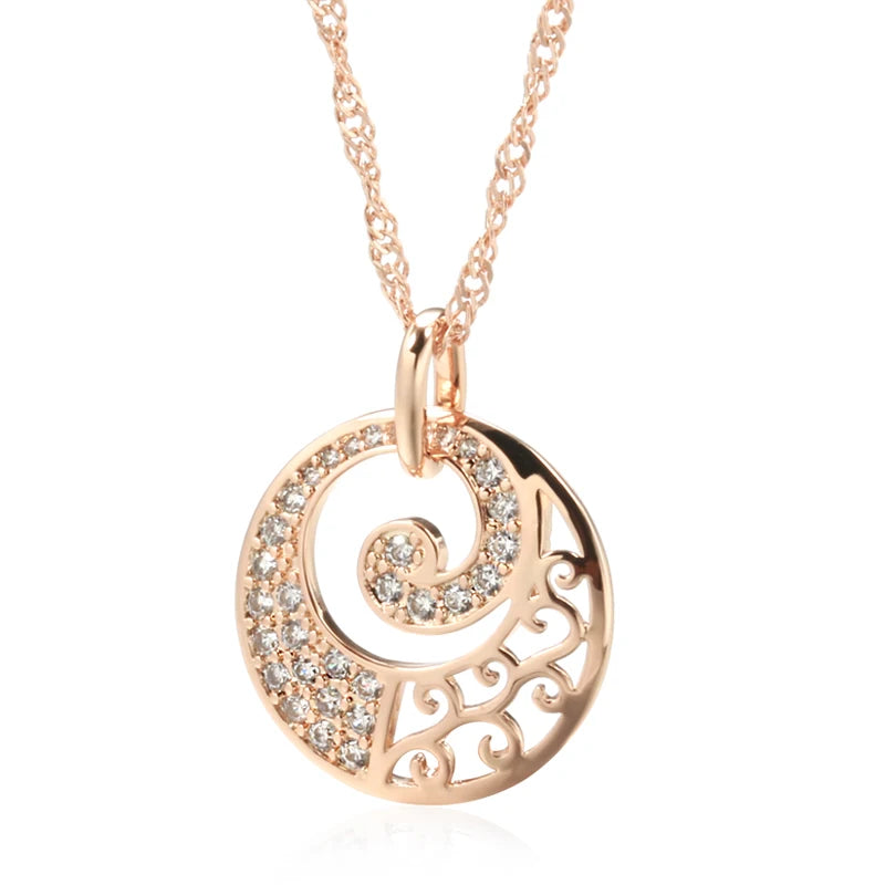 Luxury 585 Rose Gold Pendant Necklace