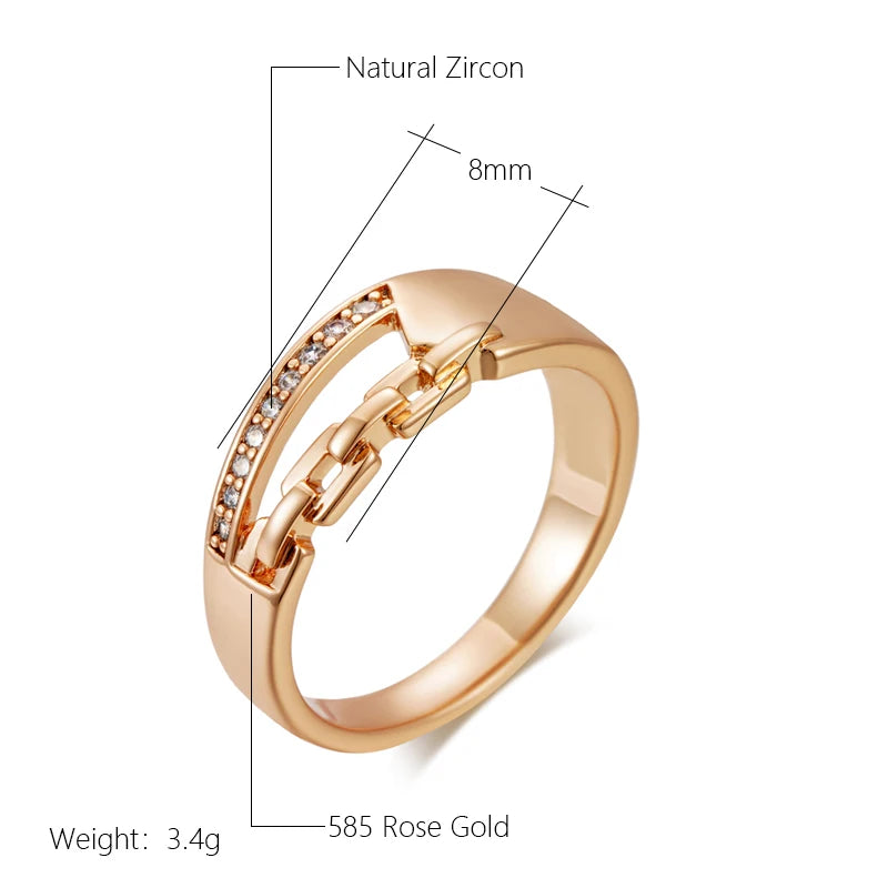 Unique Rose Gold Color Cross Big Rings