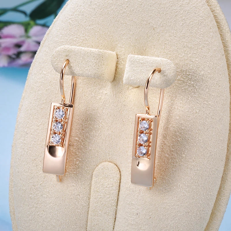 Piercing Glossy Zircon Earrings