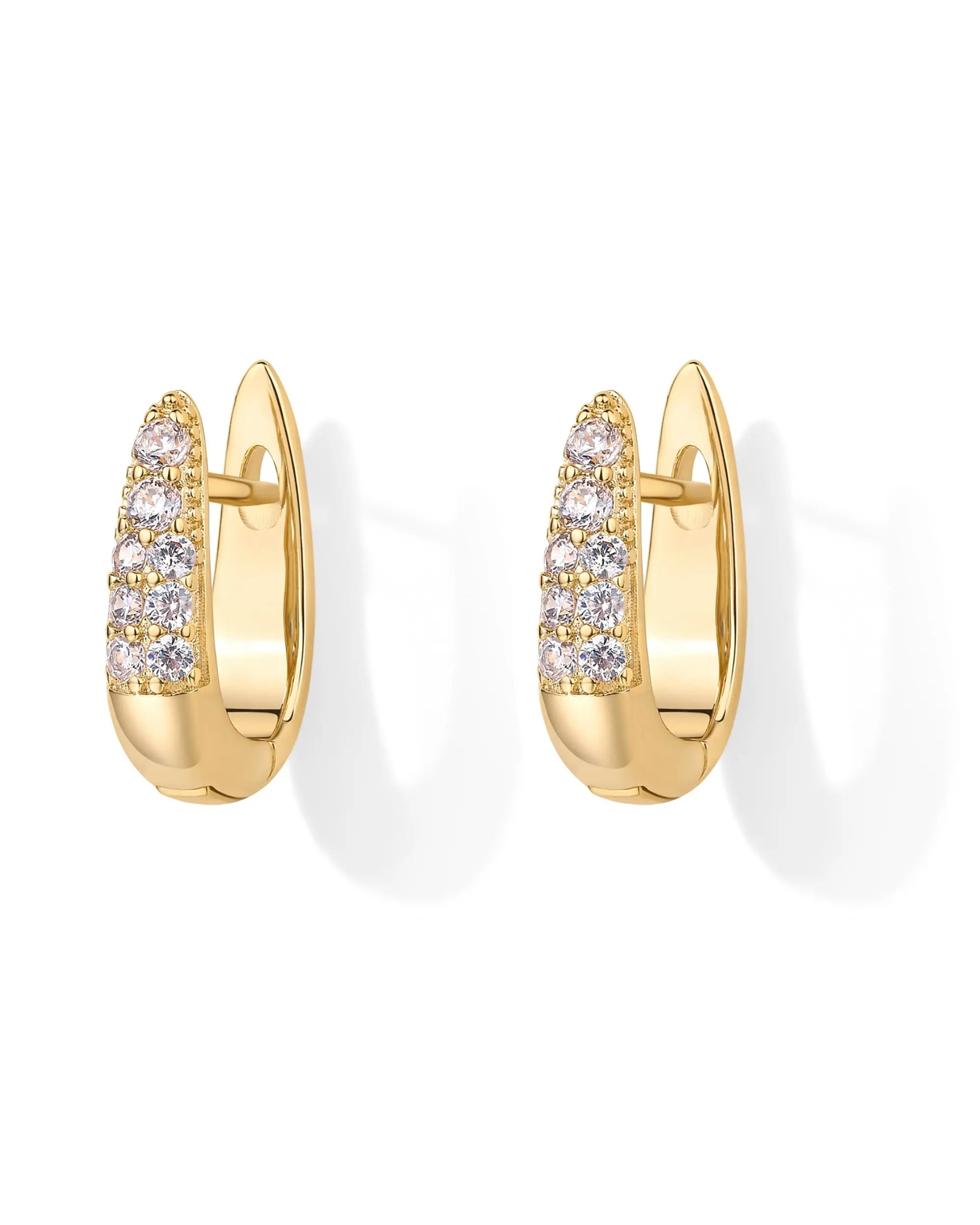 18K Gold Plated U Shaped Hoop Earrings