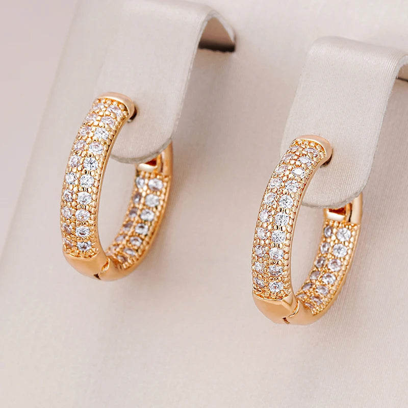 Natural Zircon Stud Earrings