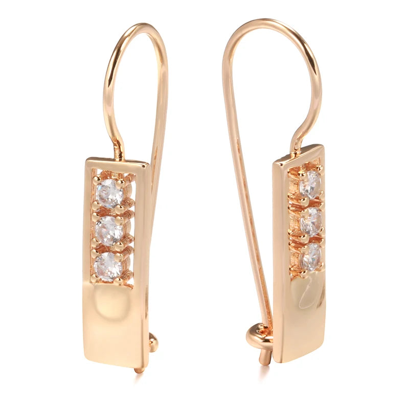 Piercing Glossy Zircon Earrings