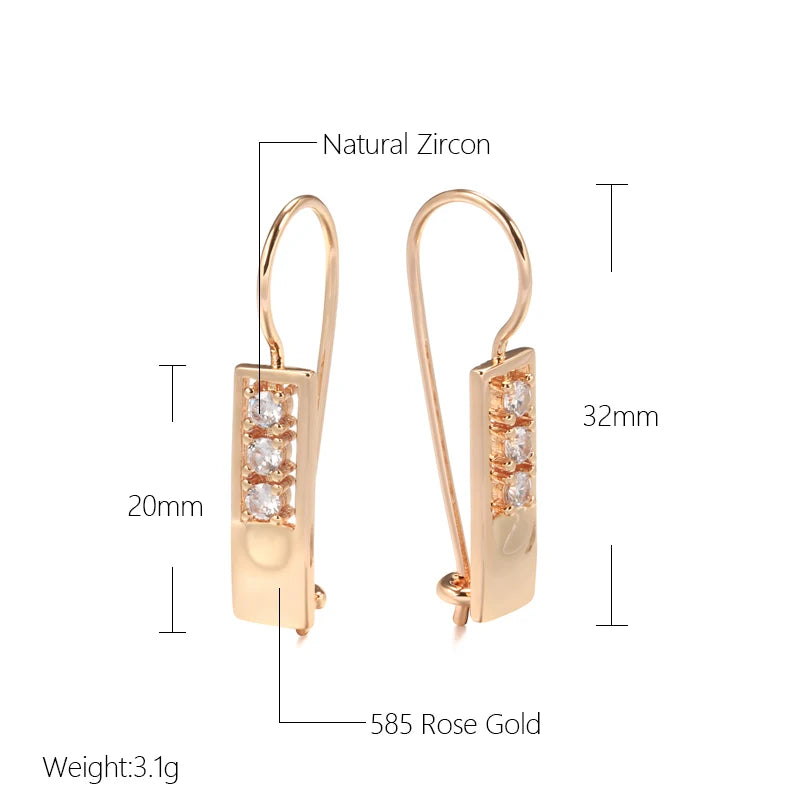 Piercing Glossy Zircon Earrings