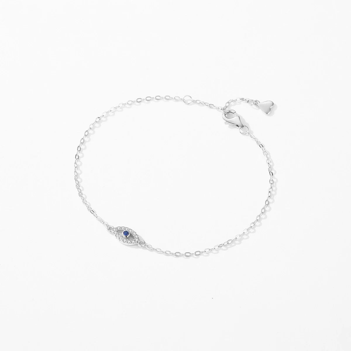 925 Sterling Silver Delicate Lucky Blue Eye Bracelet