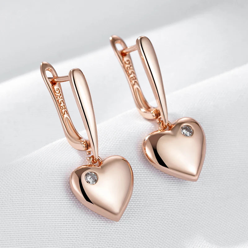 Luxury Heart Drop Earrings