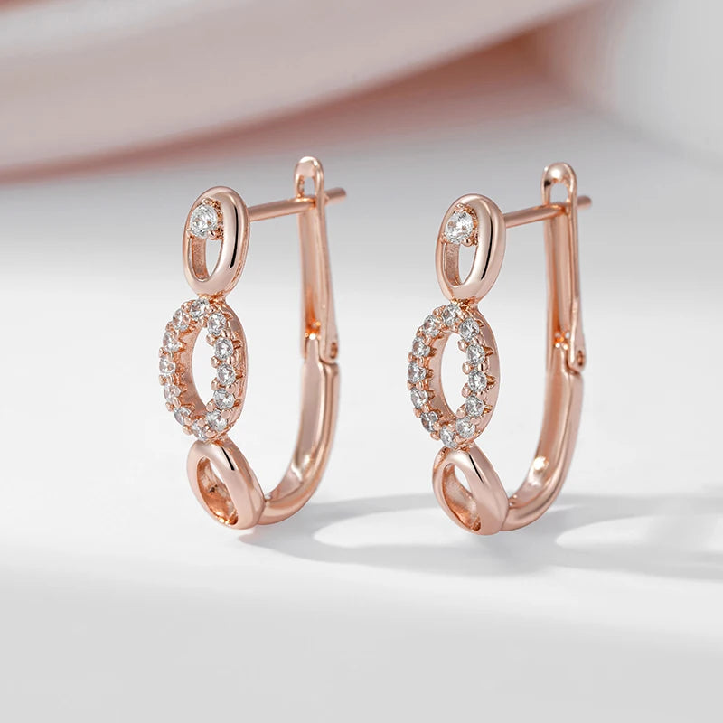 Rose Gold Color Drop Earrings