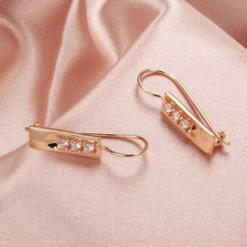 Piercing Glossy Zircon Earrings