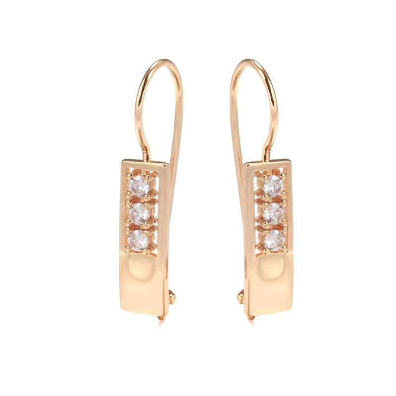 Piercing Glossy Zircon Earrings