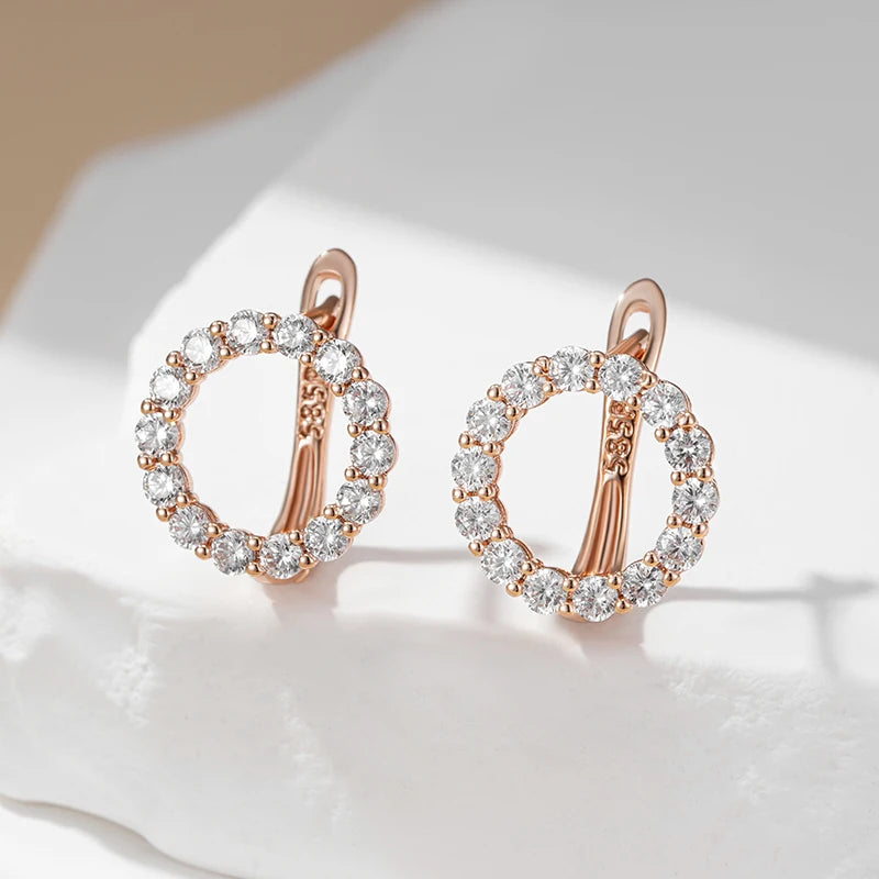 Shiny Natural Zircon Earrings