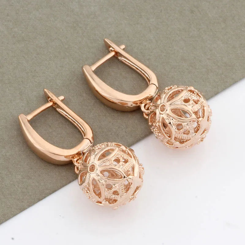 Classic 585 Rose Gold Color Jewelry Set