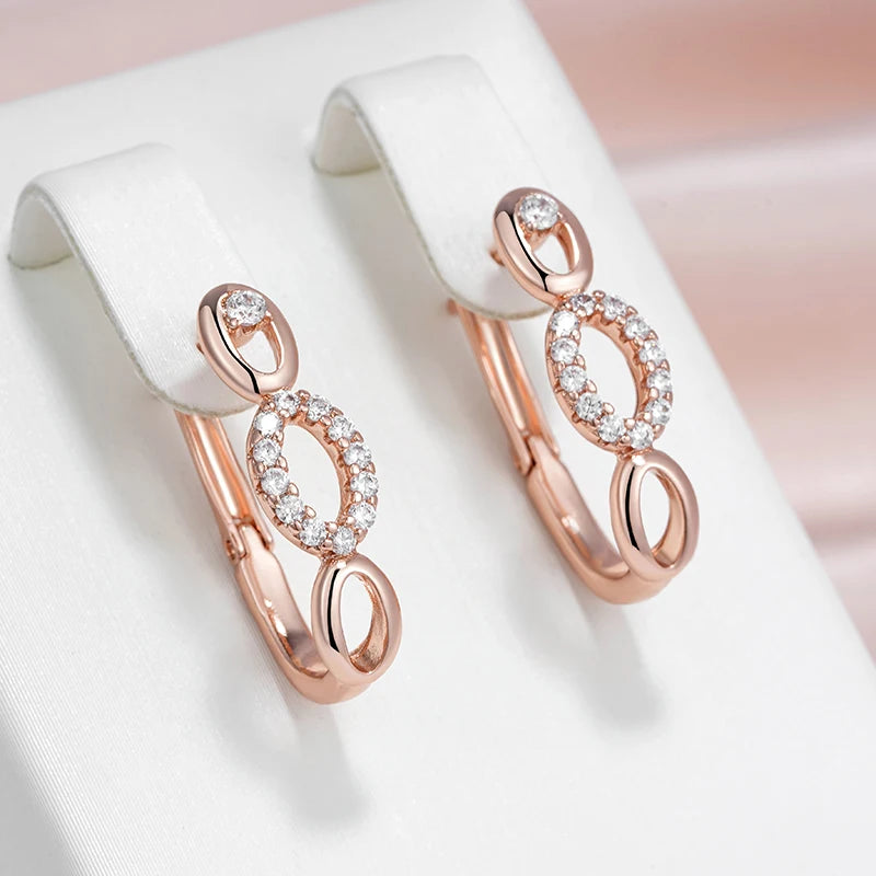 Rose Gold Color Drop Earrings