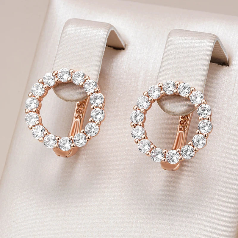 Shiny Natural Zircon Earrings