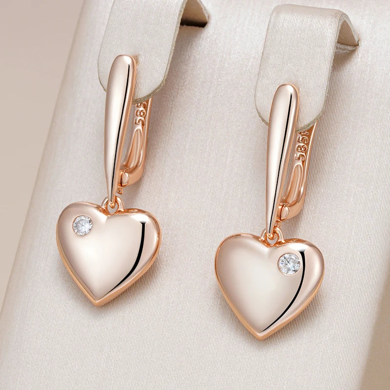 Luxury Heart Drop Earrings