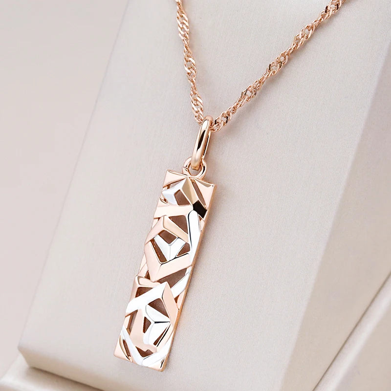 Fashion Square Wide Pendant Necklace