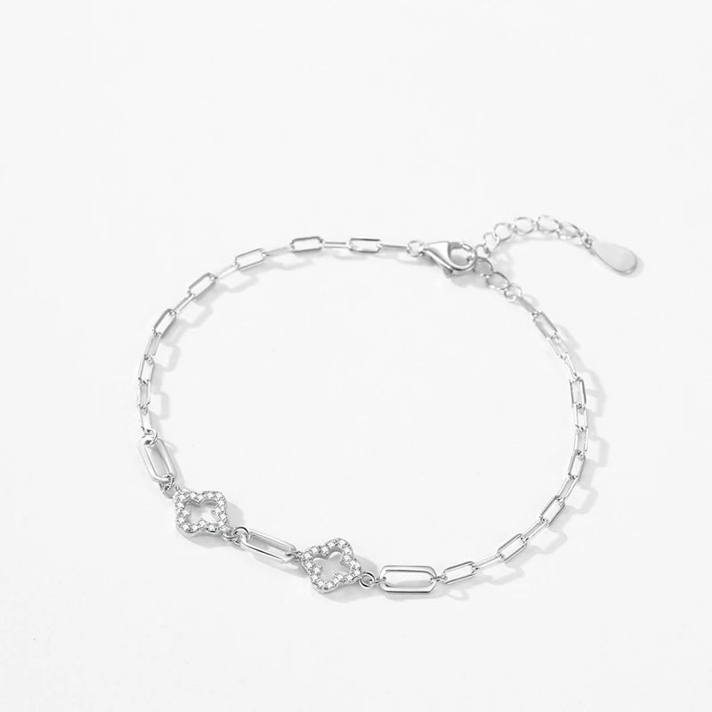 925 Sterling Silver Charm Lucky  Bracelet