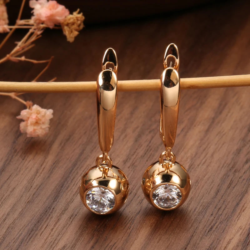 Fashion 585 Rose Gold Color Jewelry Set