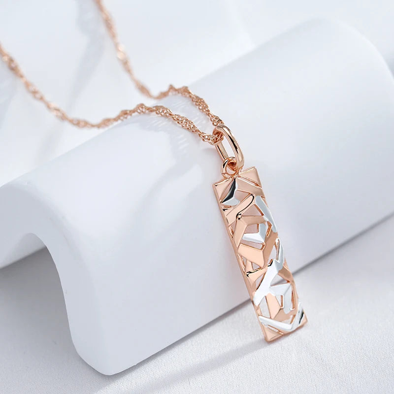 Fashion Square Wide Pendant Necklace