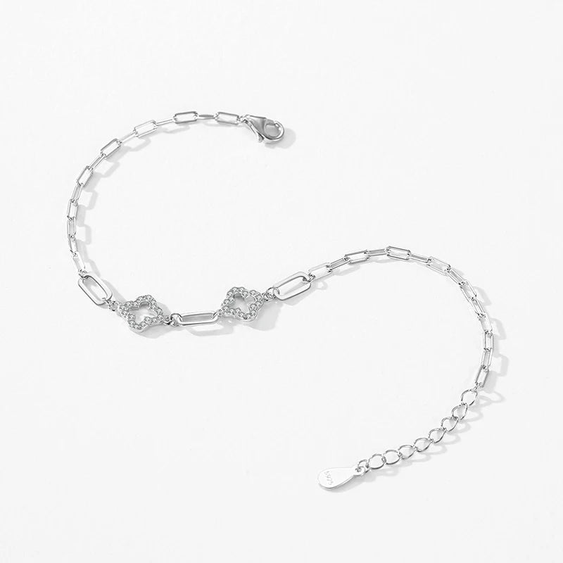 925 Sterling Silver Charm Lucky  Bracelet