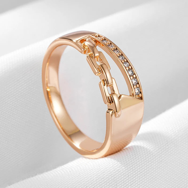 Unique Rose Gold Color Cross Big Rings