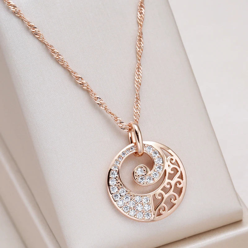 Luxury 585 Rose Gold Pendant Necklace