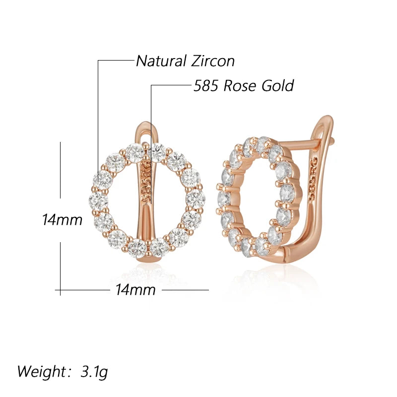 Shiny Natural Zircon Earrings