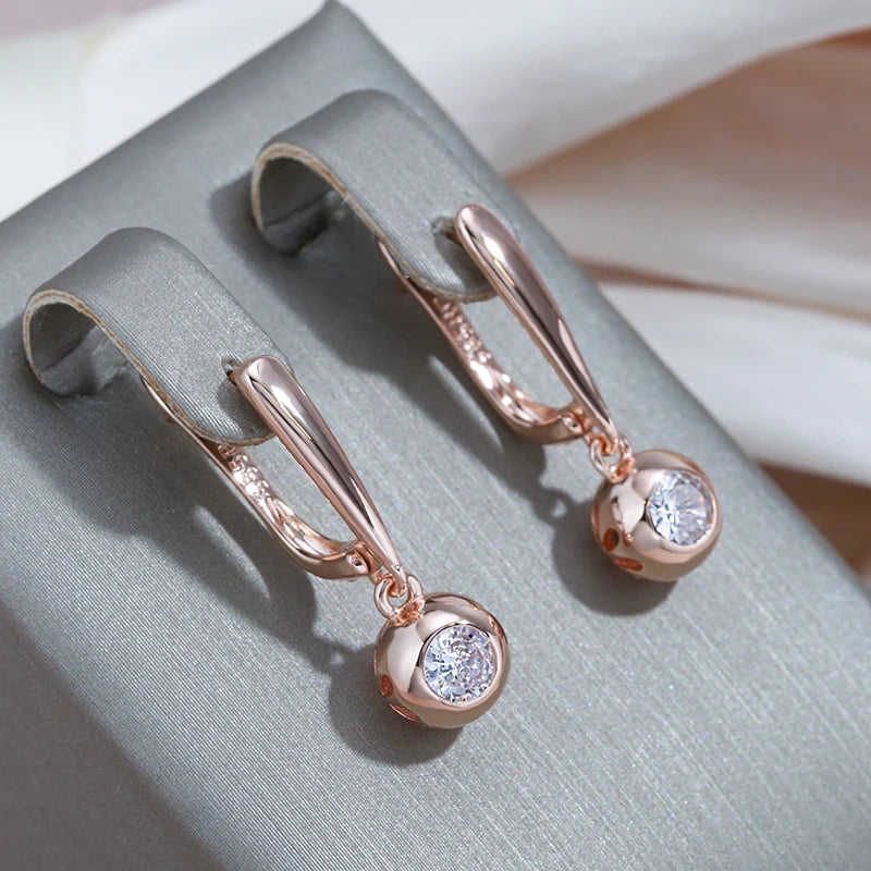 Fashion 585 Rose Gold Color Jewelry Set