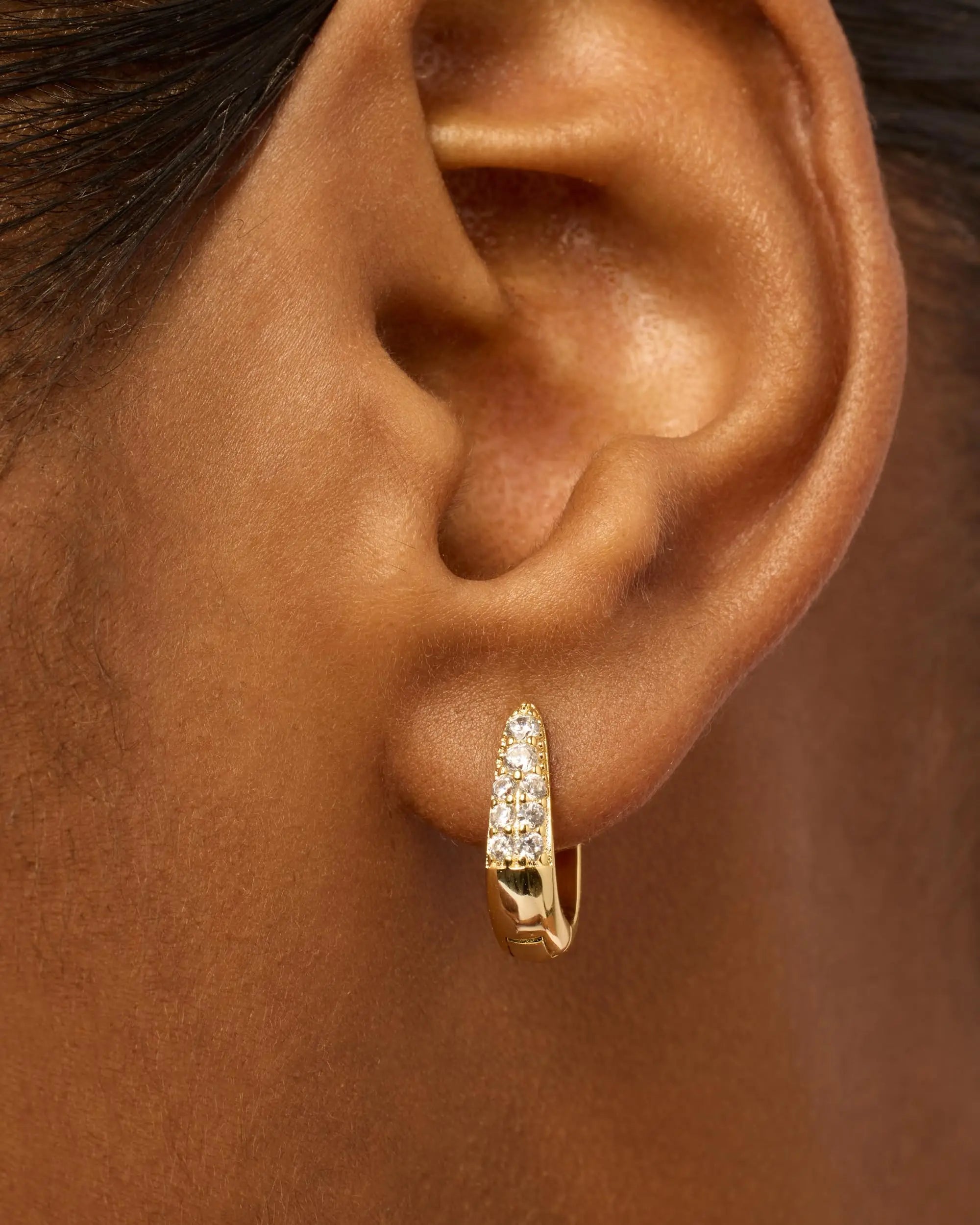 18K Gold Plated U Shaped Hoop Earrings