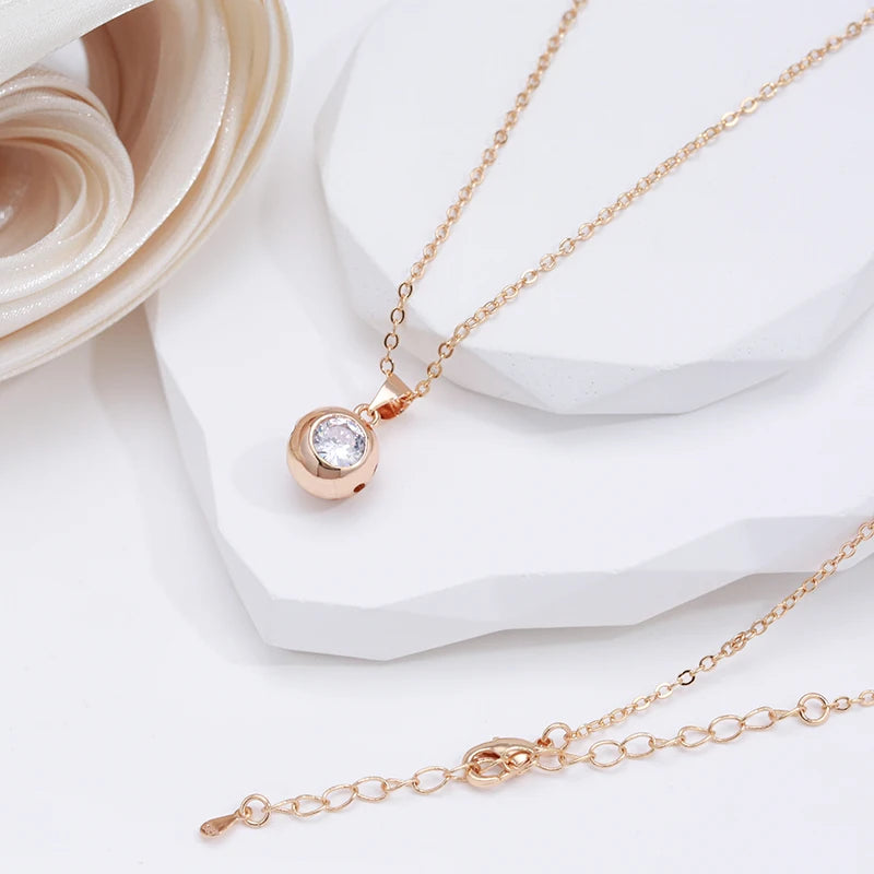 Fashion 585 Rose Gold Color Jewelry Set