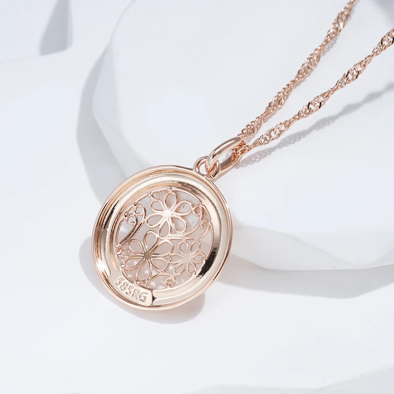 Luxury 585 Rose Gold Color Boho Necklace