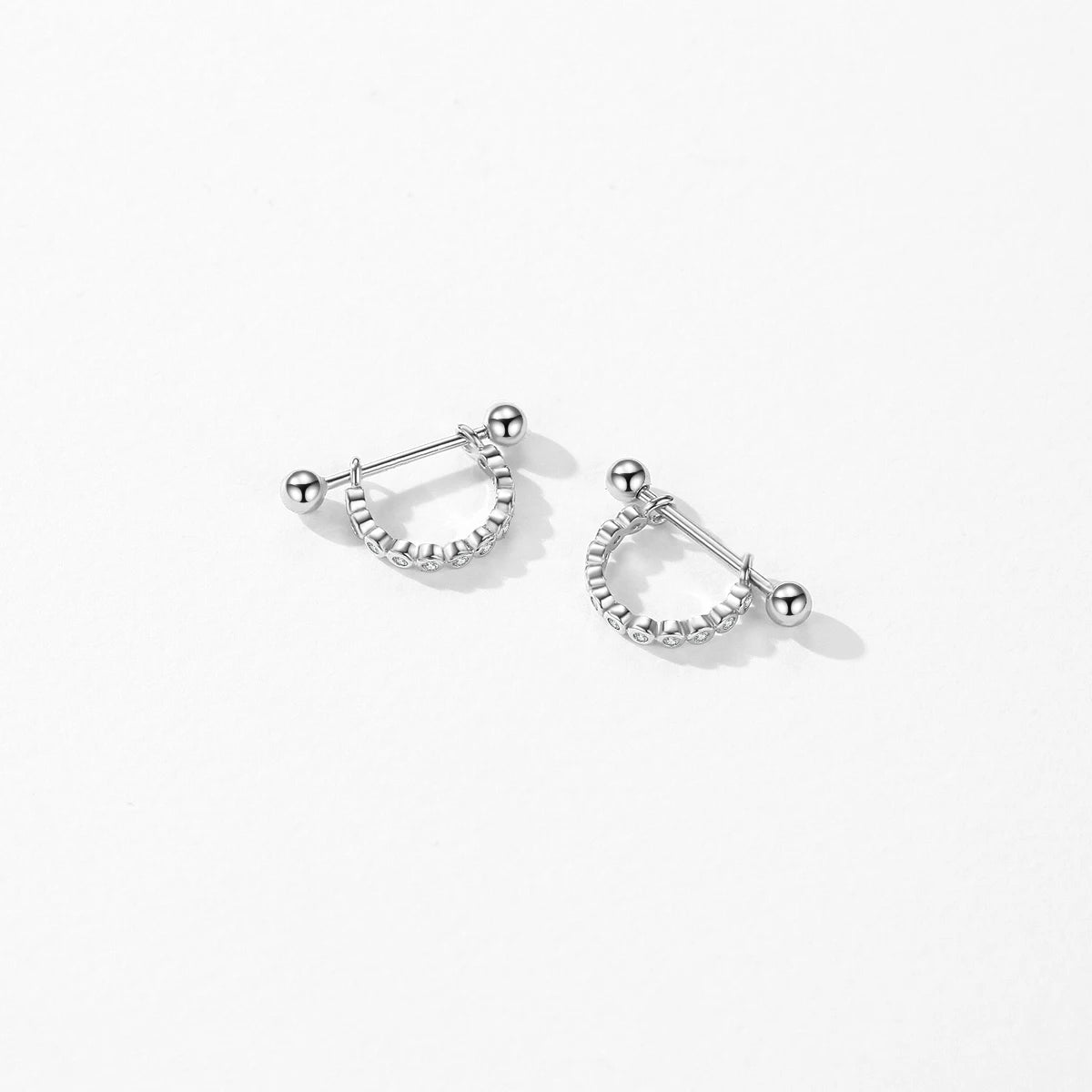 925 Sterling Silver Round Hoop Earrings