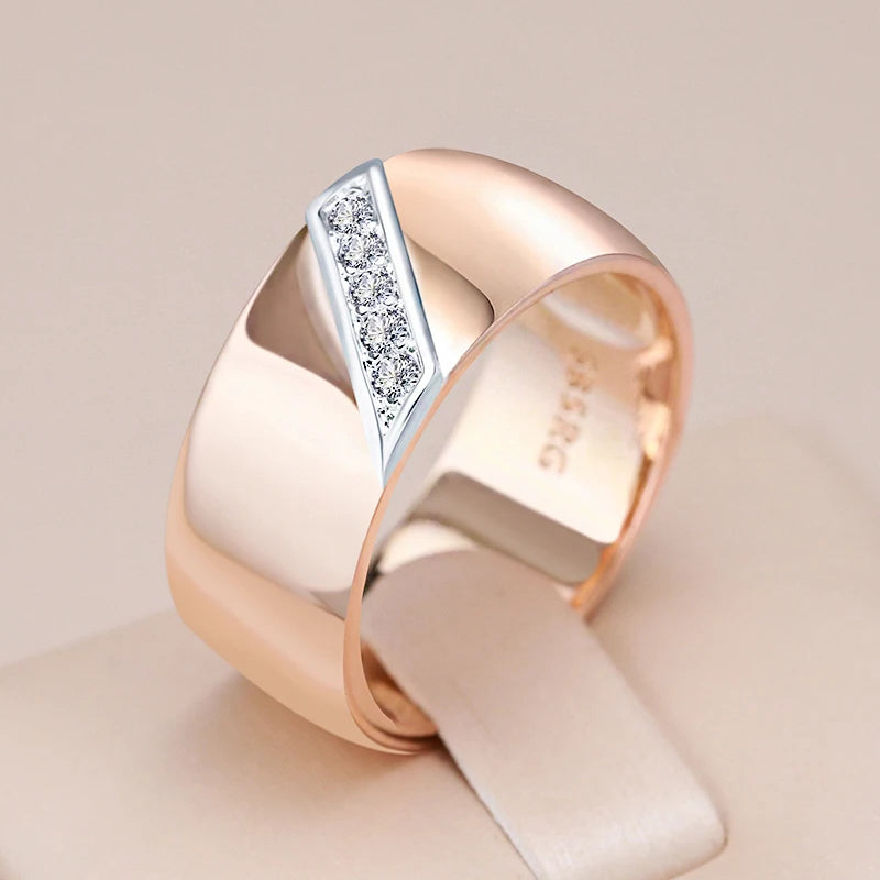 Luxury Natural Zircon 9mm Width Rings