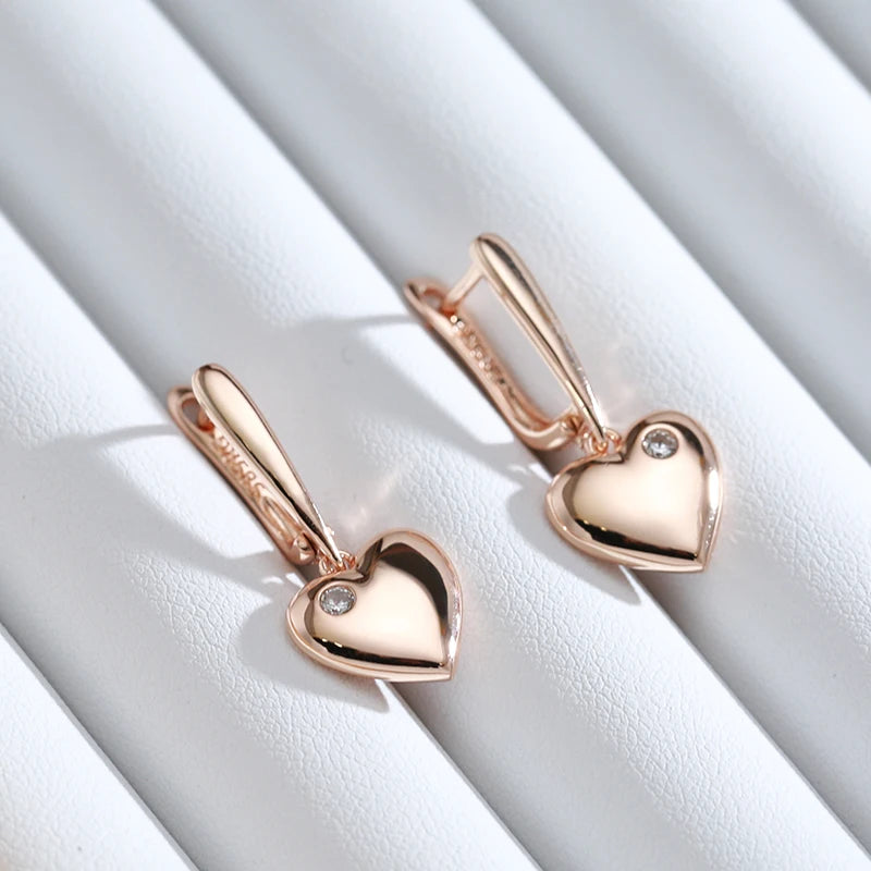 Luxury Heart Drop Earrings