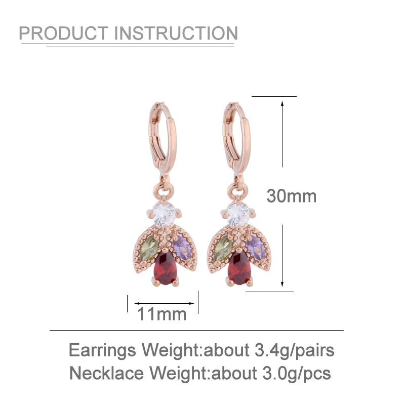 High Quality Rose Gold Color Jewelry Set