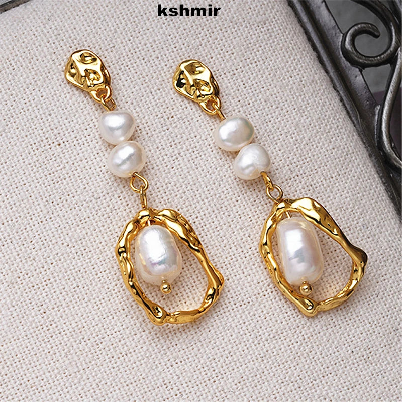 Natural pearl earrings