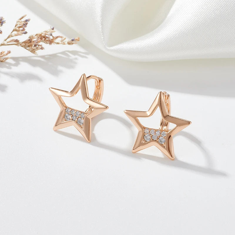 5 Gold Color Cute Earrings