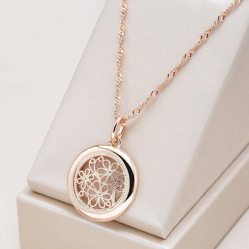 Luxury 585 Rose Gold Color Boho Necklace