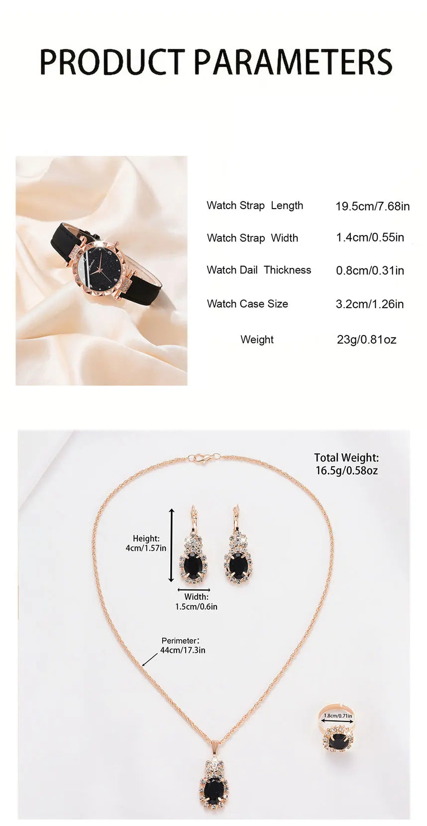 Womens Watches 5Pcs Set